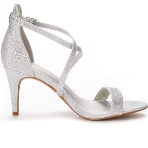 Dream Paris silver glitter heels